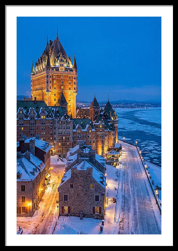 Chateau Frontenac Illuminated At Dusk