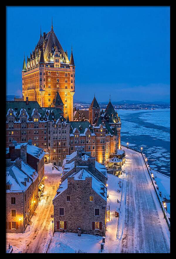 Chateau Frontenac Illuminated At Dusk