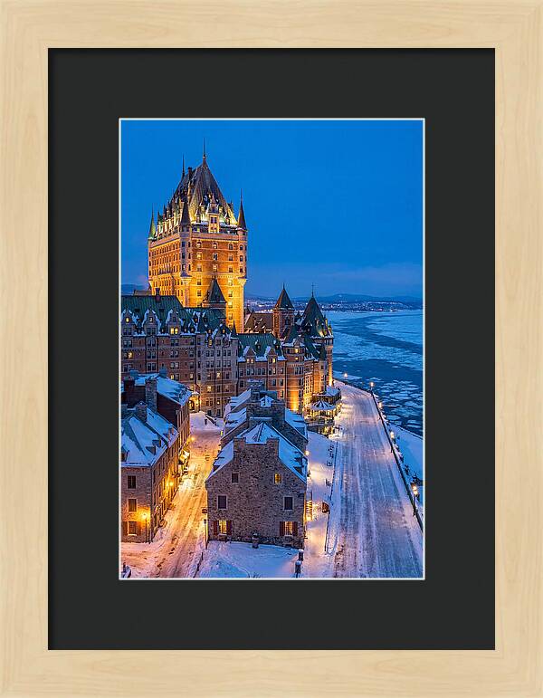 Chateau Frontenac Illuminated At Dusk