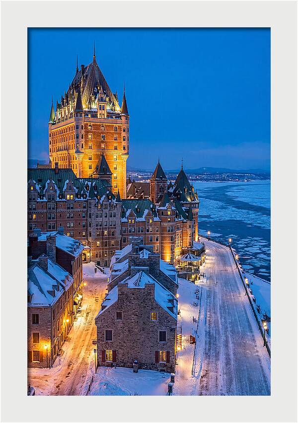 Chateau Frontenac Illuminated At Dusk