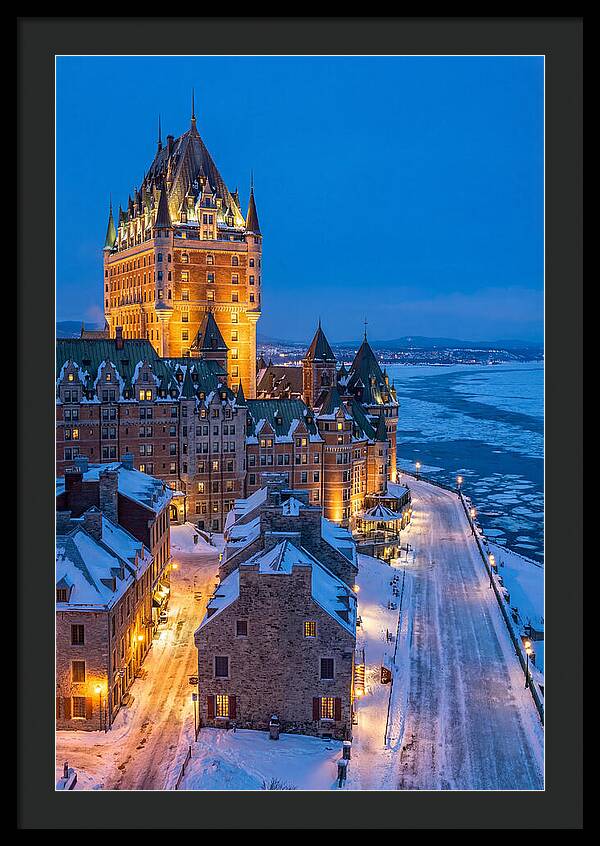 Chateau Frontenac Illuminated At Dusk