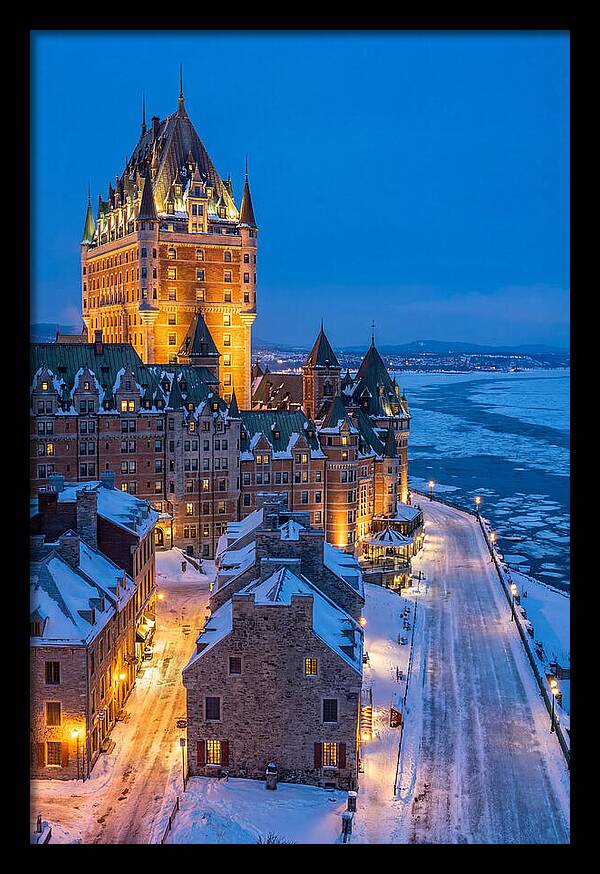 Chateau Frontenac Illuminated At Dusk