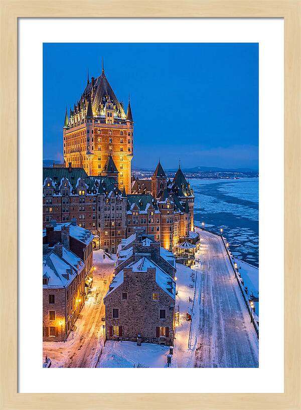 Chateau Frontenac Illuminated At Dusk