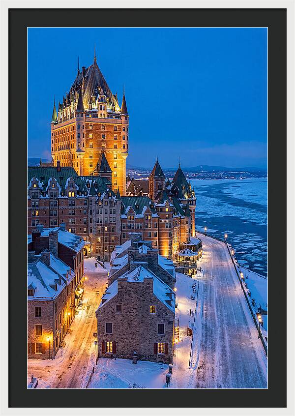 Chateau Frontenac Illuminated At Dusk