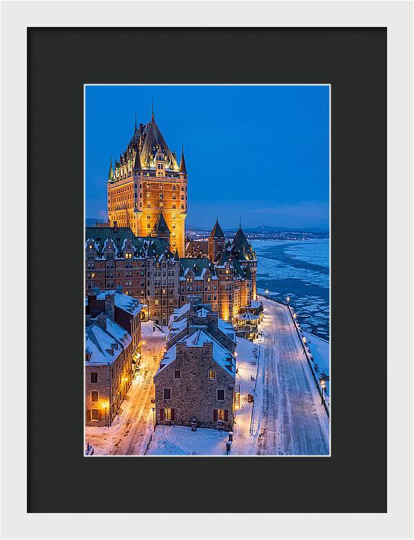 Chateau Frontenac Illuminated At Dusk