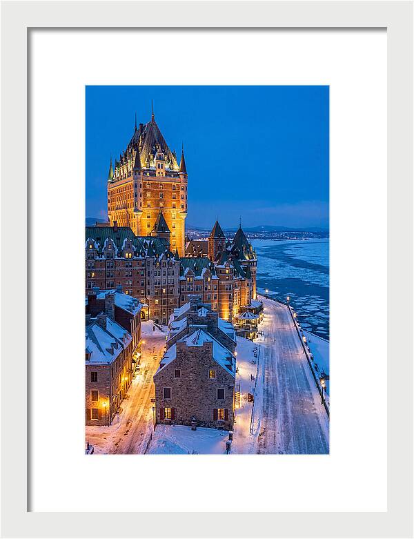 Chateau Frontenac Illuminated At Dusk