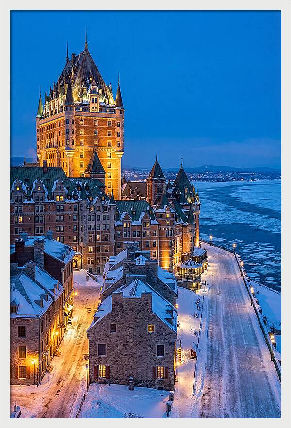 Chateau Frontenac Illuminated At Dusk
