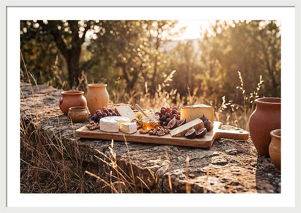 Cheese Board Under Golden Light