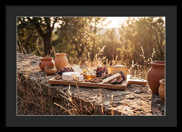 Cheese Board Under Golden Light