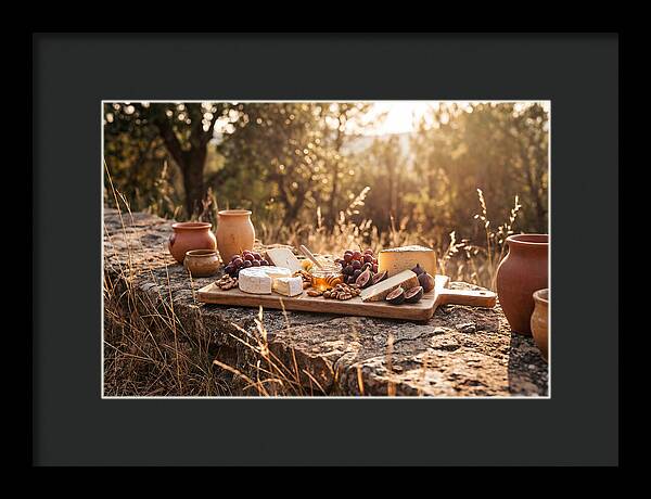 Cheese Board Under Golden Light