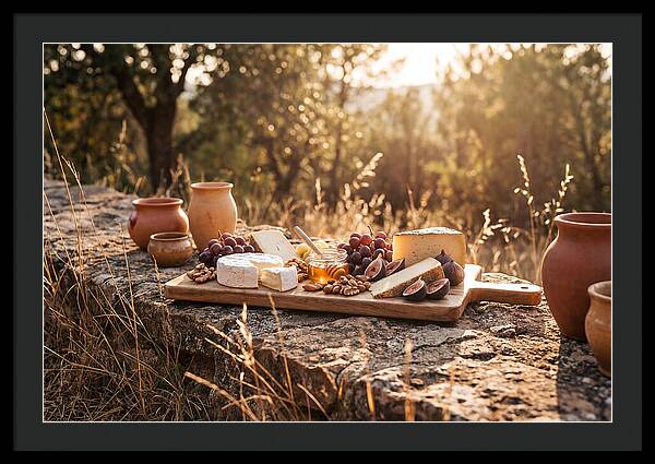 Cheese Board Under Golden Light