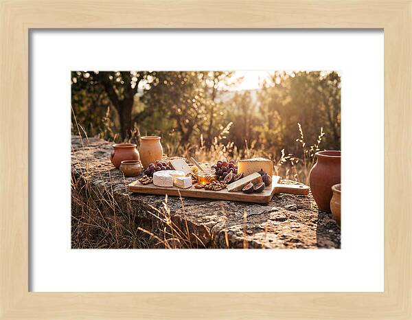 Cheese Board Under Golden Light