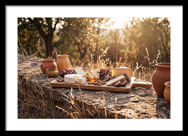 Cheese Board Under Golden Light