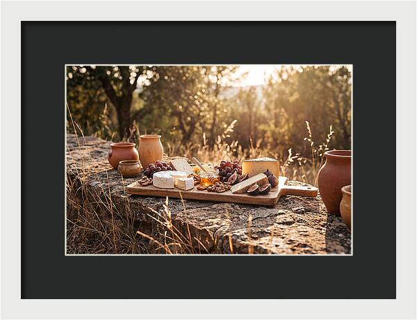 Cheese Board Under Golden Light