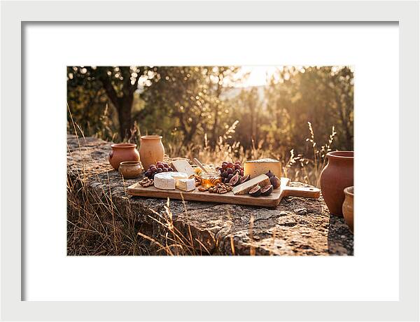 Cheese Board Under Golden Light