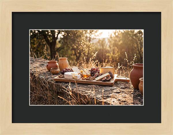 Cheese Board Under Golden Light