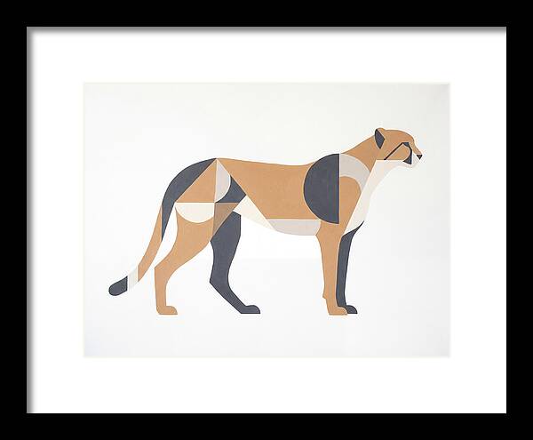 Cheetah In Minimalist Form