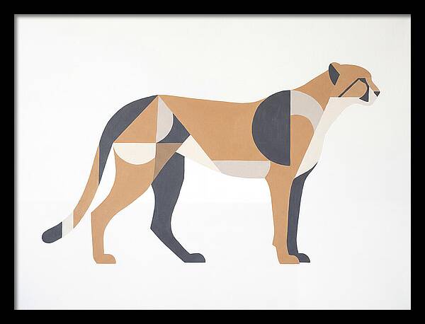 Cheetah In Minimalist Form