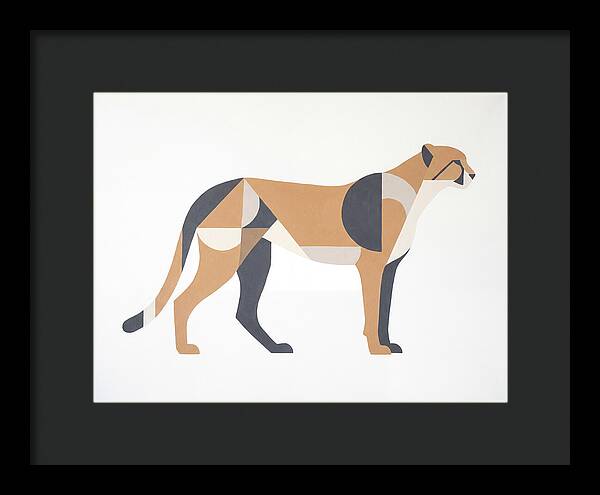 Cheetah In Minimalist Form