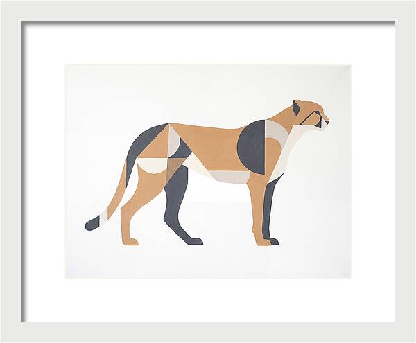 Cheetah In Minimalist Form