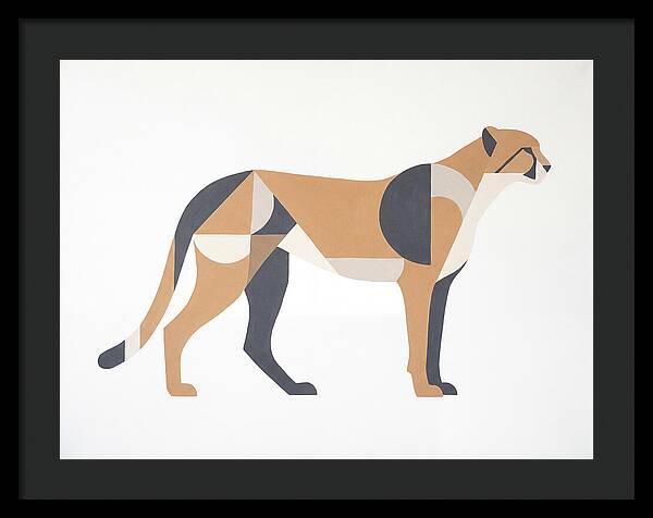 Cheetah In Minimalist Form