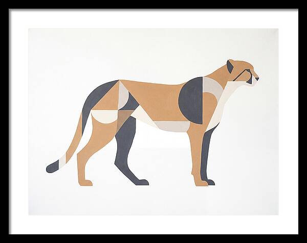 Cheetah In Minimalist Form