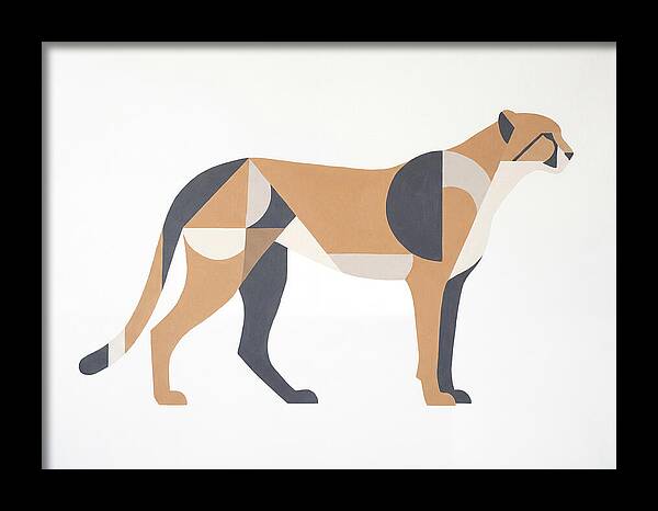 Cheetah In Minimalist Form