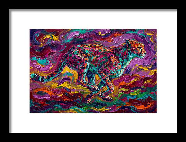 Cheetah In Vibrant Motion