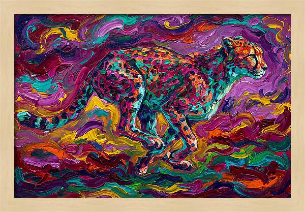 Cheetah In Vibrant Motion