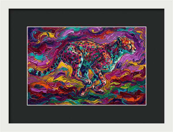 Cheetah In Vibrant Motion