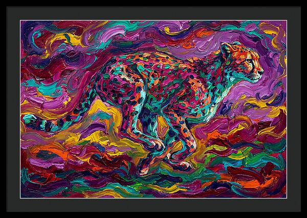 Cheetah In Vibrant Motion
