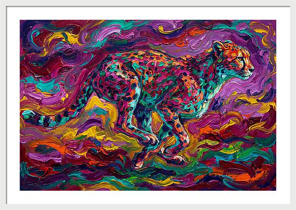 Cheetah In Vibrant Motion