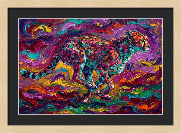 Cheetah In Vibrant Motion