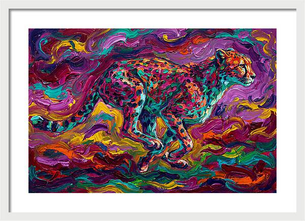 Cheetah In Vibrant Motion