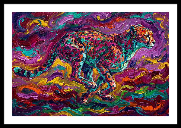 Cheetah In Vibrant Motion