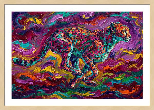 Cheetah In Vibrant Motion