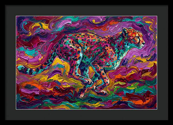 Cheetah In Vibrant Motion