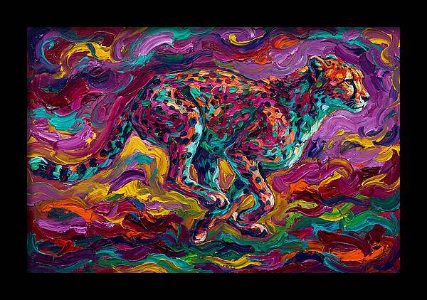 Cheetah In Vibrant Motion
