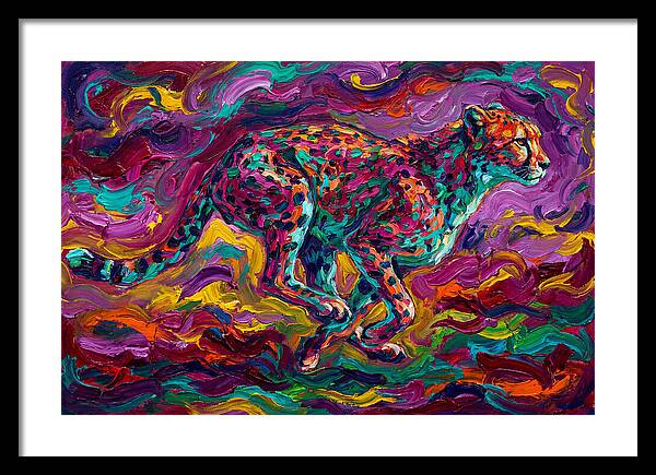 Cheetah In Vibrant Motion