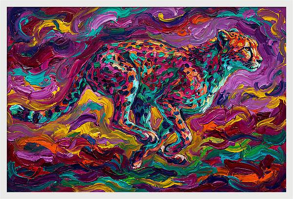 Cheetah In Vibrant Motion