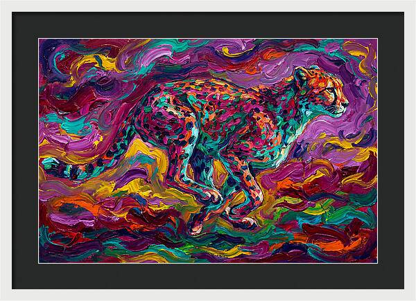 Cheetah In Vibrant Motion