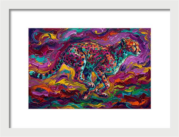 Cheetah In Vibrant Motion