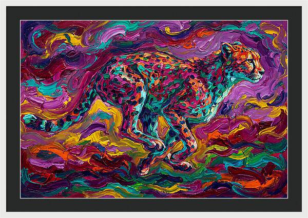 Cheetah In Vibrant Motion