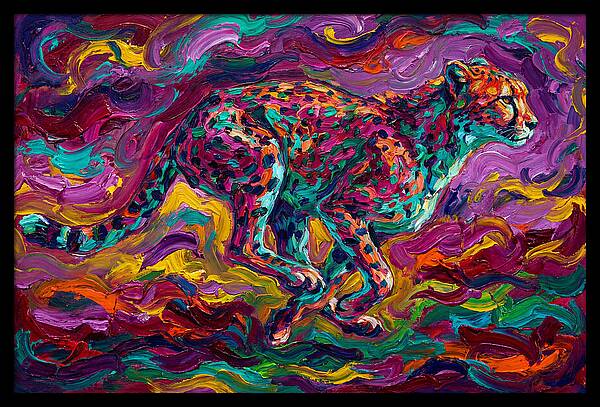 Cheetah In Vibrant Motion