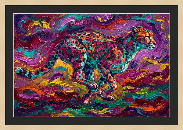 Cheetah In Vibrant Motion