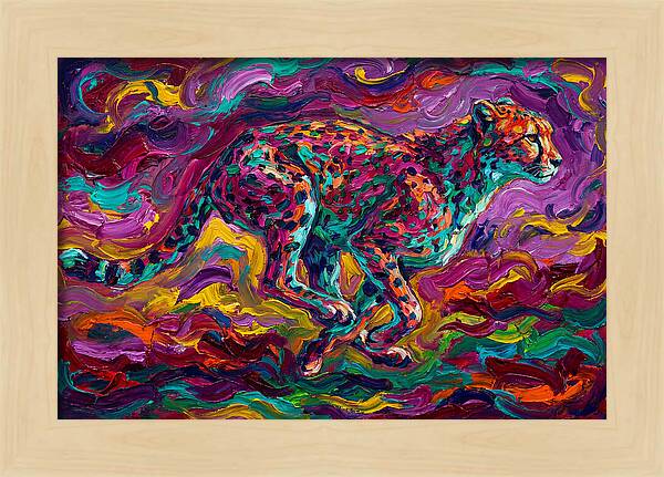 Cheetah In Vibrant Motion