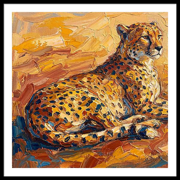 Cheetah Relaxing In The Sun