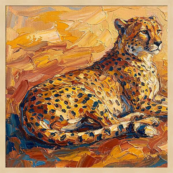 Cheetah Relaxing In The Sun
