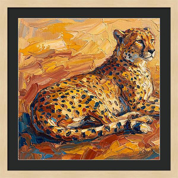 Cheetah Relaxing In The Sun