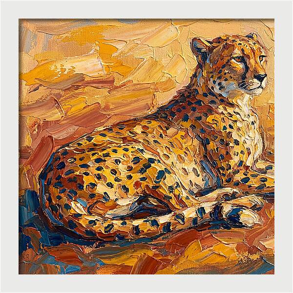Cheetah Relaxing In The Sun